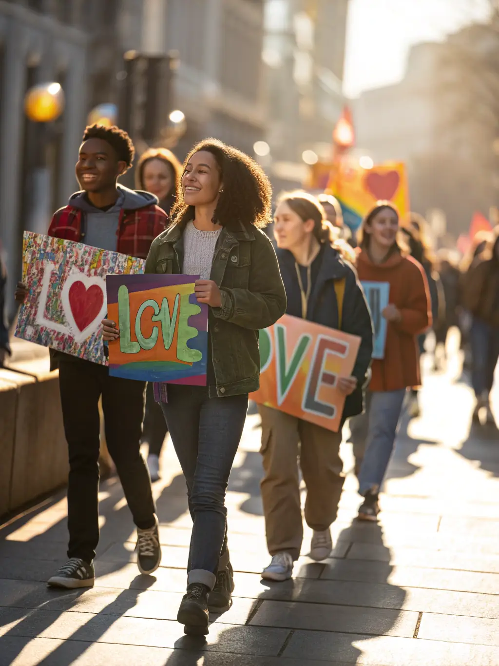 People holding signs and participating in a fundraising walk for Bring Back Hope Charity Organization, showcasing community engagement and support.