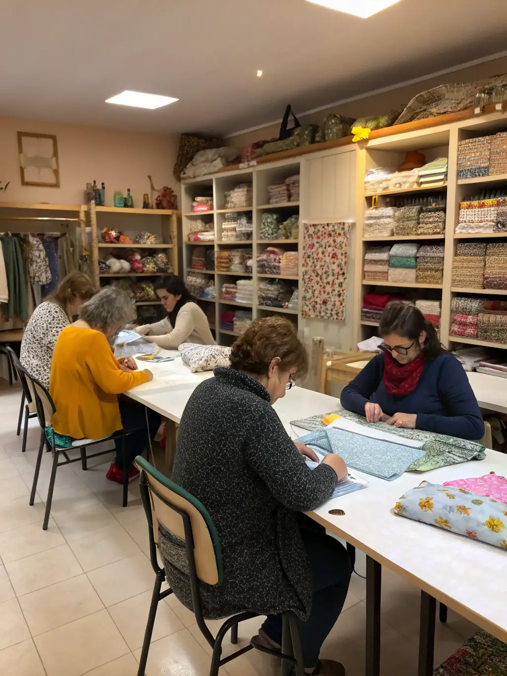 A group of women participating in a vocational skills training program, demonstrating the sustainable livelihood opportunities created by Bring Back Hope.